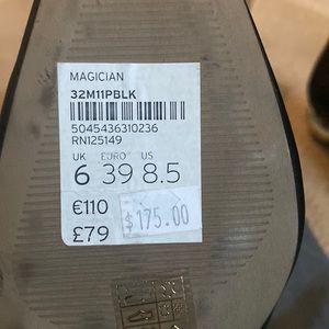 Women’s Black Ankle Boots, gold round heel, never worn!